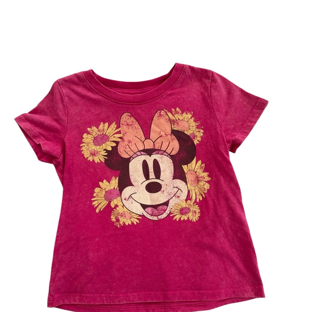 Disney Minnie Mouse Fuchsia T-Shirt with Yellow Accents